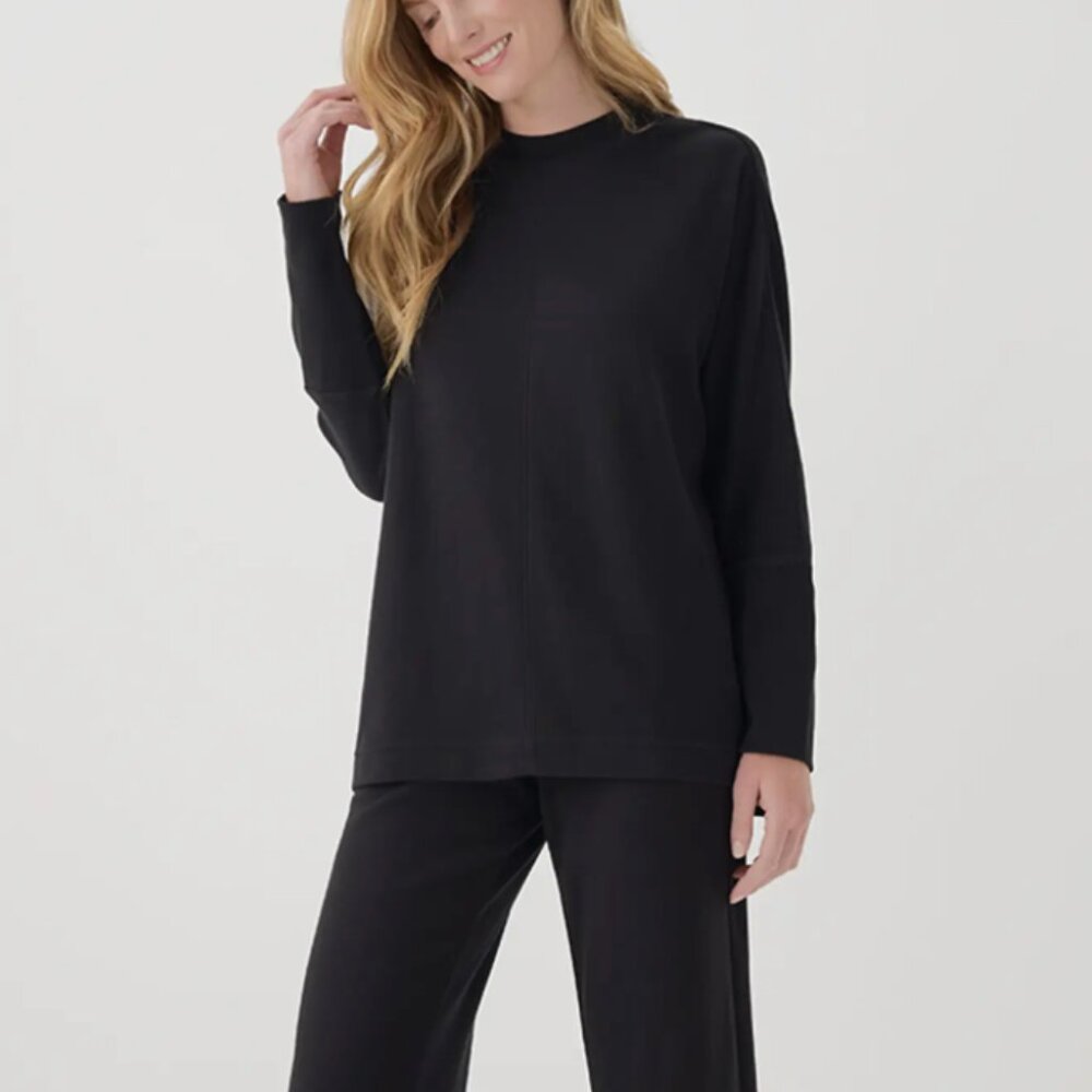 Pact womens airplane long sleeve poncho black M/L - Picture 2 of 5
